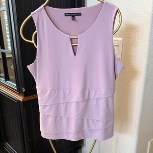 White House Black Market Lilac Sleeveless Blouse